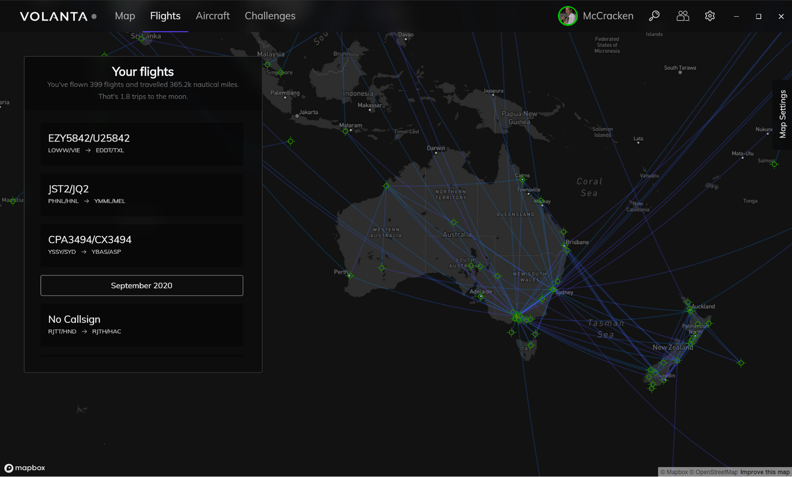 Little navmap. Volanta. Flight view.