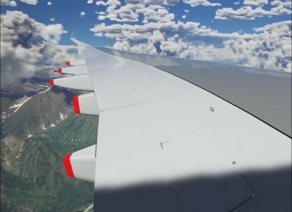 A380X Wing Flex Demonstrated By FlyByWire Simulations